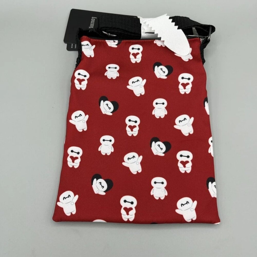 Disney Loungefly Big Hero 6 Baymax Red Passport Crossbody Bag NWT​ - Picture 2 of 3